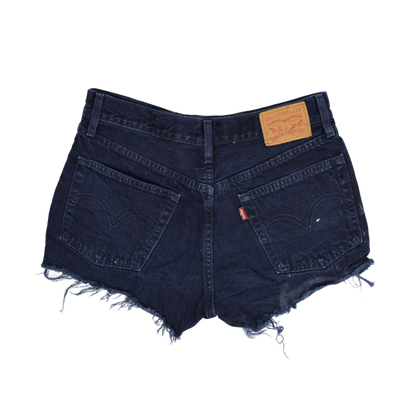 Levi's 501 High-Rise Denim Shorts Indigo Blue Size 28 100% Cotton