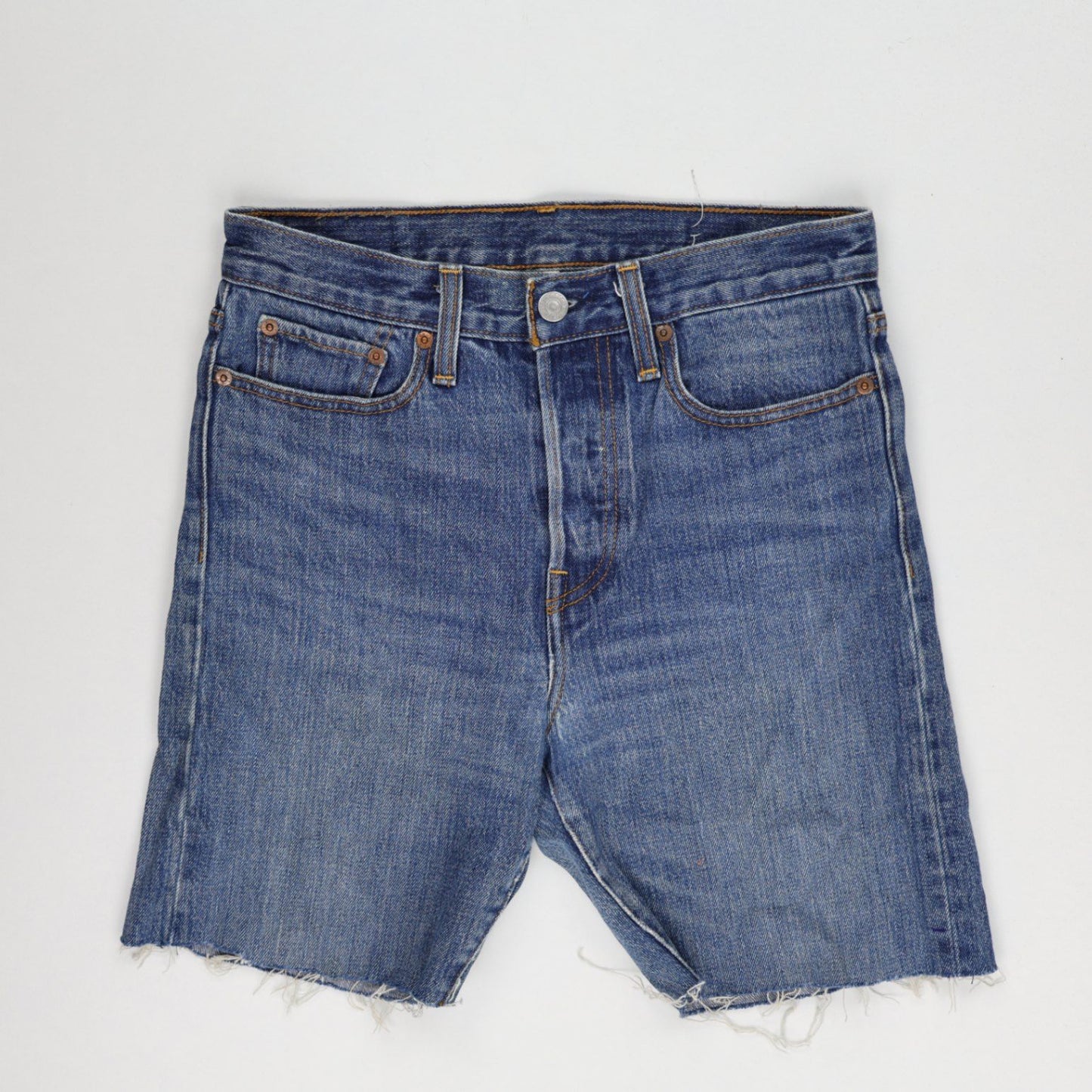 Levi's Vintage High Waisted Cut Off Denim Shorts Blue W31 Cotton