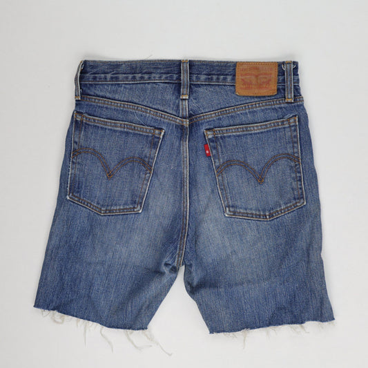 Levi's Vintage High Waisted Cut Off Denim Shorts Blue W31 Cotton