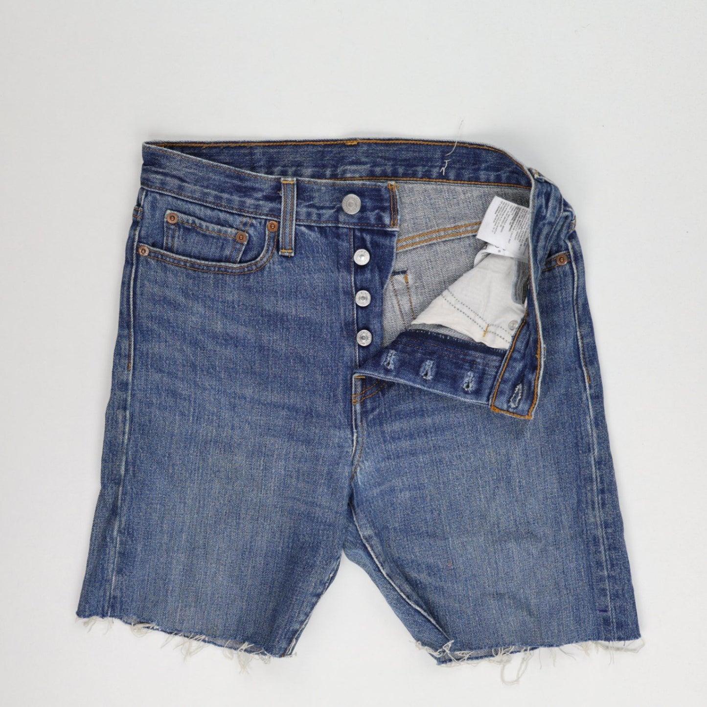 Levi's Vintage High Waisted Cut Off Denim Shorts Blue W31 Cotton