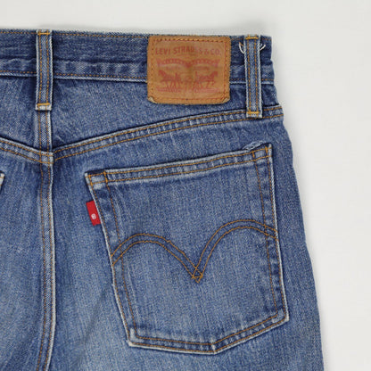Levi's Vintage High Waisted Cut Off Denim Shorts Blue W31 Cotton