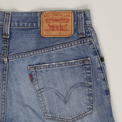 Levi's 559 Relaxed Straight Vintage Denim Cut-Off Shorts Blue W31 100% Cotton