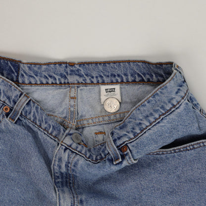 Levi's Vintage High Waisted Denim Shorts Light Blue W34 Cotton Denim Floral Trim