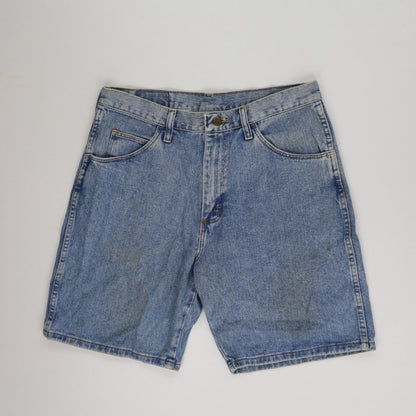 Wrangler Men's Vintage Blue Denim Shorts 33 Inch Waist 9 Inch Inseam 100 Percent Cotton