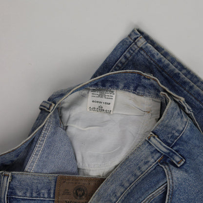 Wrangler Men's Vintage Blue Denim Shorts 33 Inch Waist 9 Inch Inseam 100 Percent Cotton