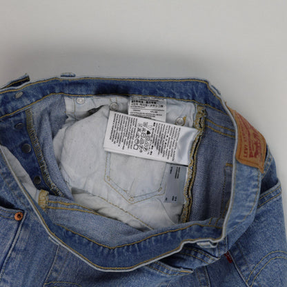 Levi's Vintage High Waist Distressed Denim Shorts Blue W31 Cotton
