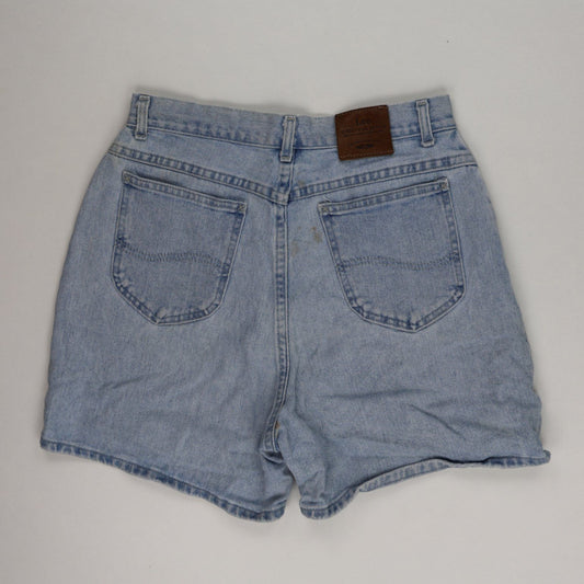 Lee Vintage Light Blue Denim Shorts Women Size 14 8 Inch Inseam Cotton