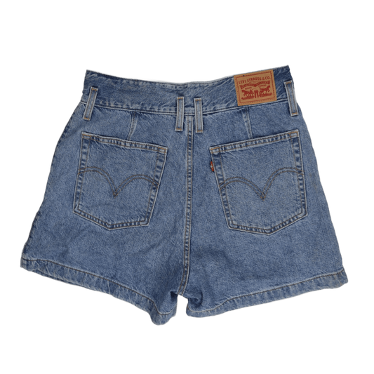 Levi's High-Waisted Vintage Denim Shorts for Women Blue Size 28 100% Cotton