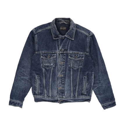 Wrangler Vintage Denim Jacket Blue Large Cotton Collared