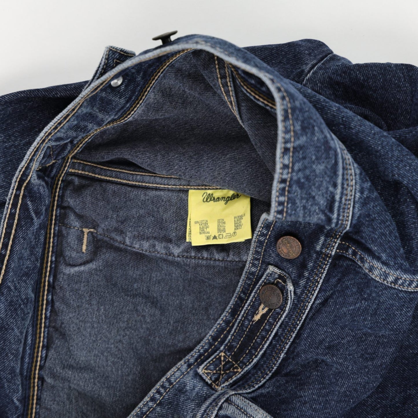 Wrangler Vintage Denim Jacket Blue Large Cotton Collared