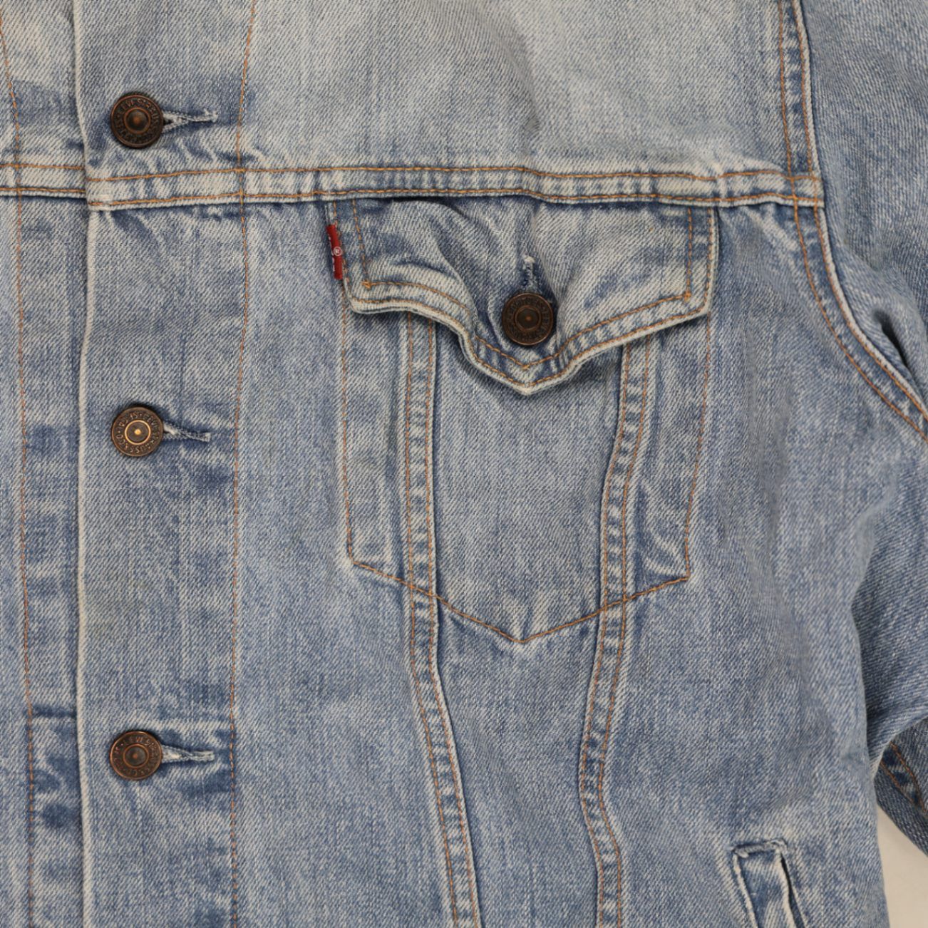 Levi's 70550 Vintage Denim Jacket Light Blue XL Heavyweight Cotton