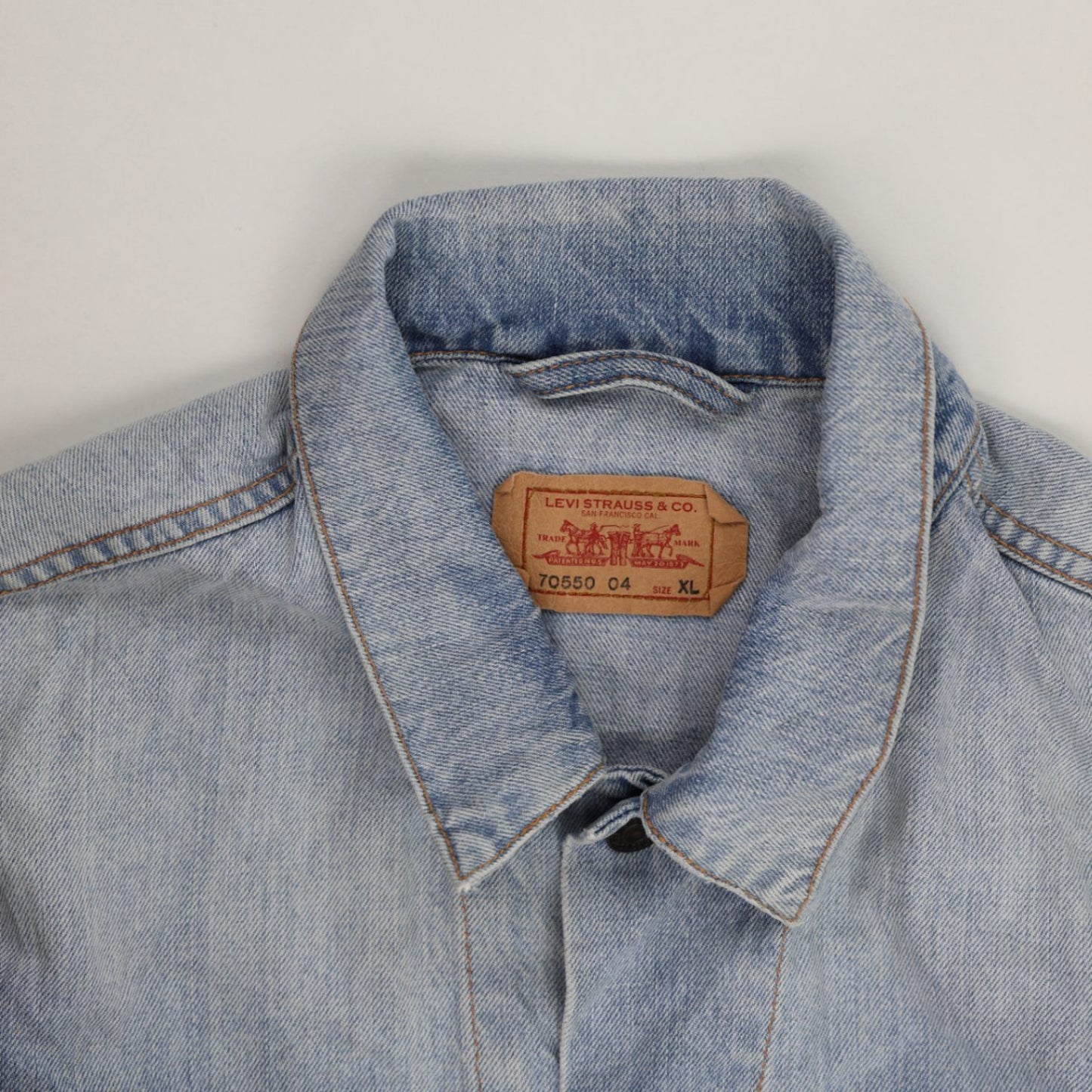 Levi's 70550 Vintage Denim Jacket Light Blue XL Heavyweight Cotton