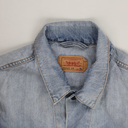 Levi's 70550 Vintage Denim Jacket Light Blue XL Heavyweight Cotton