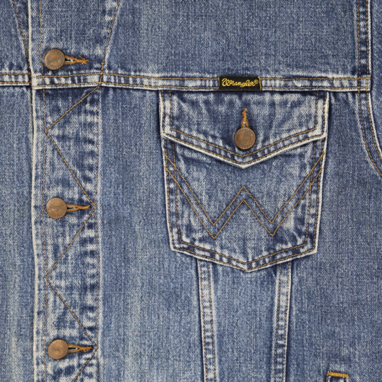 Wrangler Vintage Denim Jacket Blue XL 100 Percent Cotton Collared