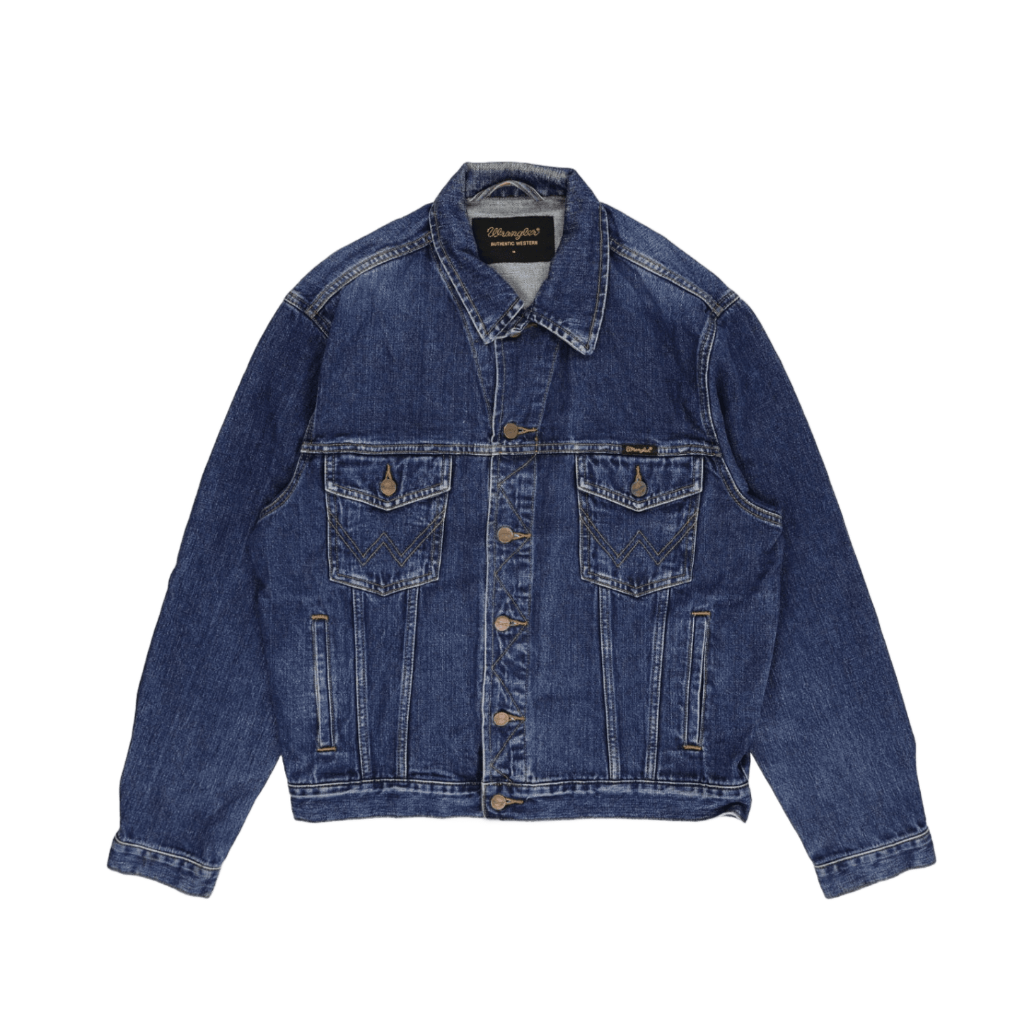 Wrangler Authentic Western Denim Jacket Blue Medium Cotton Unisex
