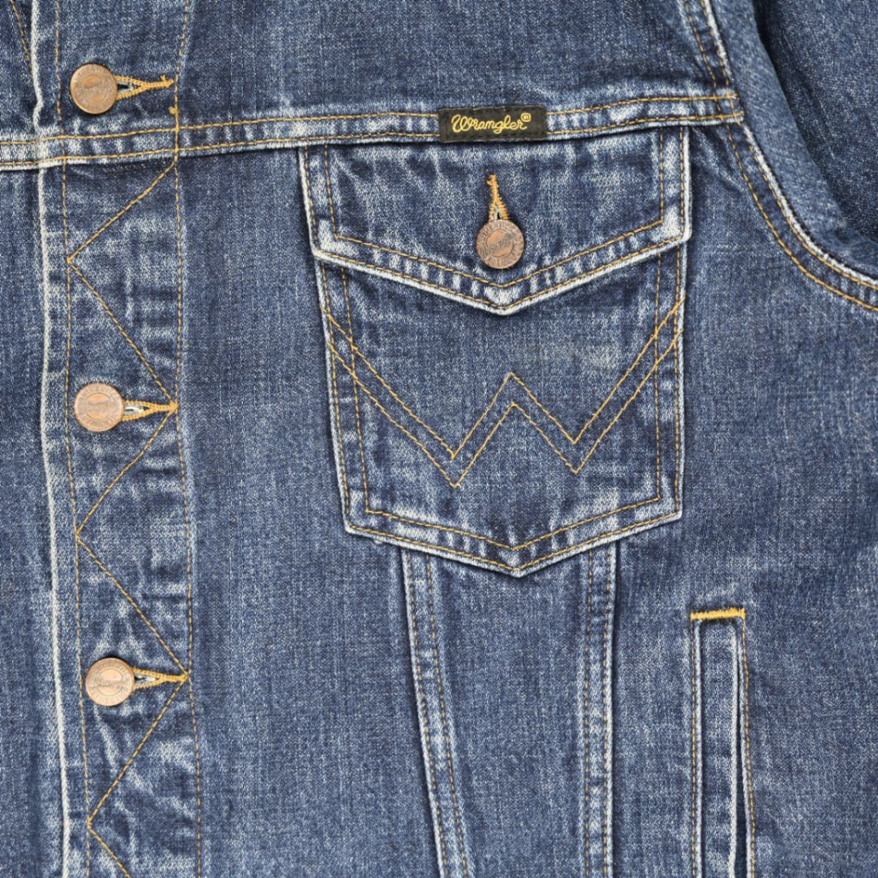Wrangler Authentic Western Denim Jacket Blue Medium Cotton Unisex