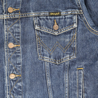 Wrangler Authentic Western Denim Jacket Blue Medium Cotton Unisex