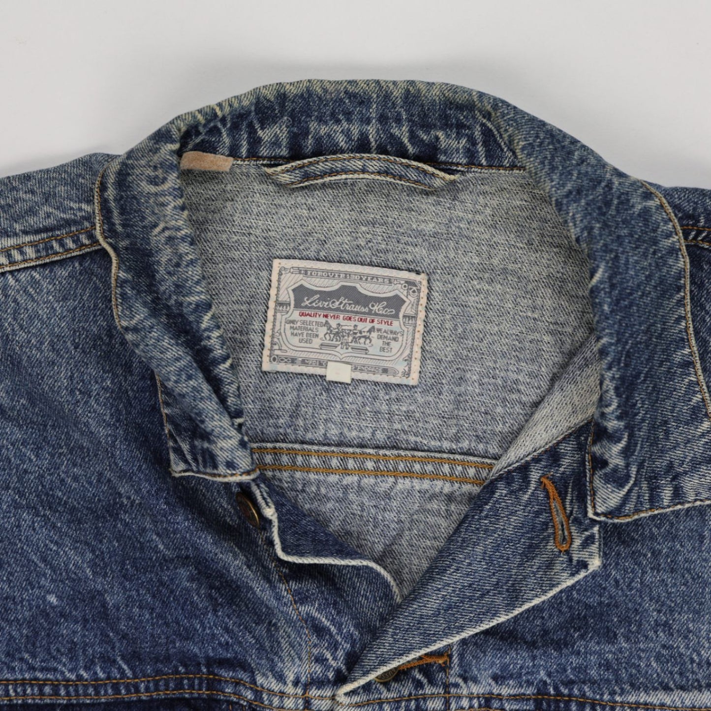 Levi's Vintage Blue Denim Trucker Jacket Medium Cotton
