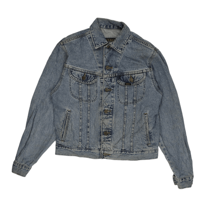 Lee Vintage Light Blue Denim Jacket Men Size Small 100 Percent Cotton