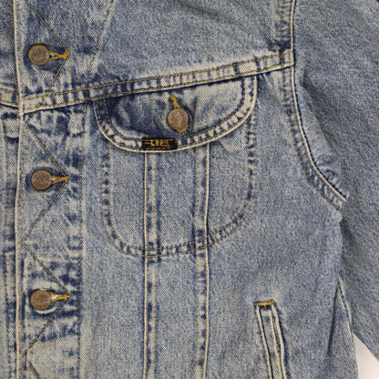 Lee Vintage Light Blue Denim Jacket Men Size Small 100 Percent Cotton
