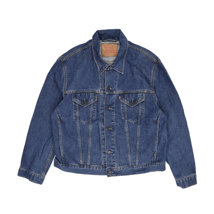 Levi's Vintage 70550 Blue Denim Trucker Jacket Size XL Cotton