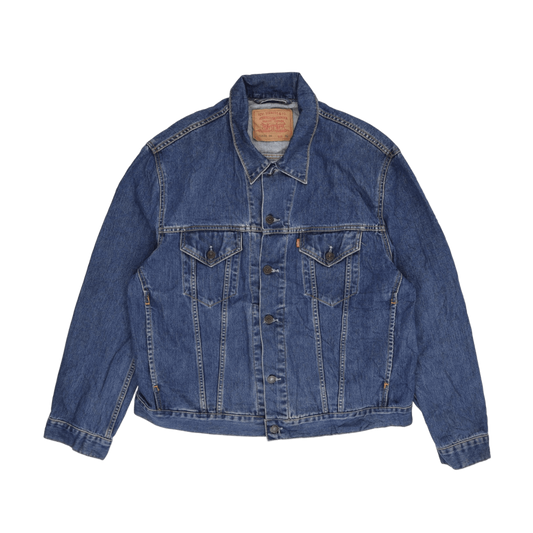 Levi's Vintage 70550 Blue Denim Trucker Jacket Size XL Cotton