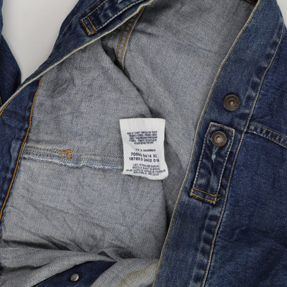 Levi's Vintage 70550 Blue Denim Trucker Jacket Size XL Cotton