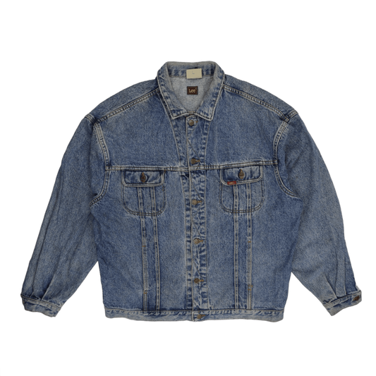 Lee Vintage Blue Denim Jacket XL Cotton Men's