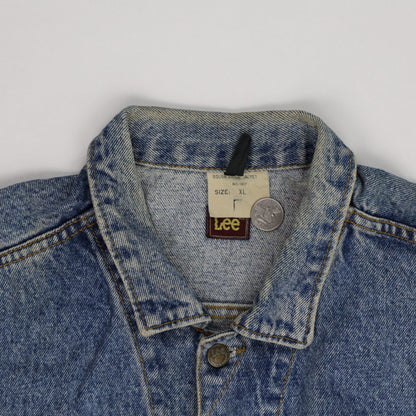 Lee Vintage Blue Denim Jacket XL Cotton Men's