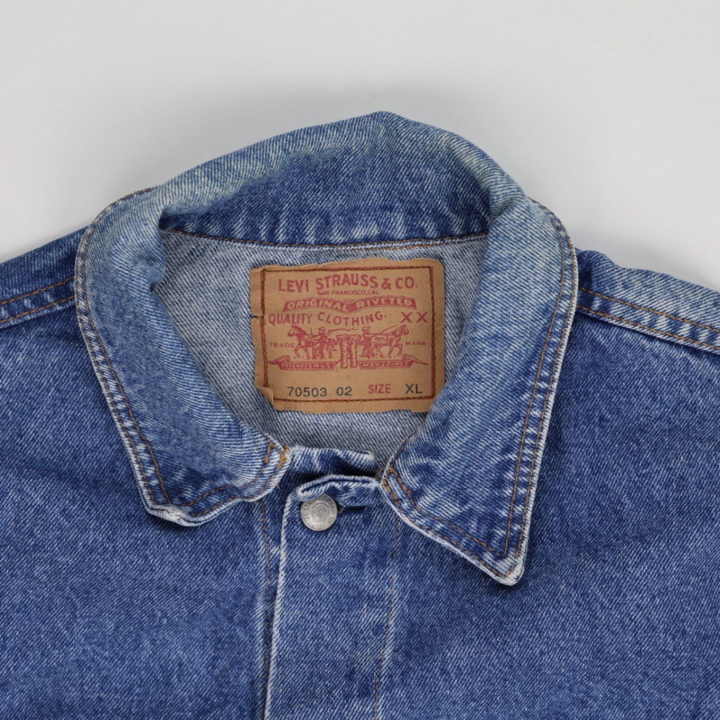 Levi's Classic Denim Jacket Blue XL Cotton Denim Vintage