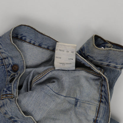 Levi's 70503-04 Vintage Blue Denim Trucker Jacket Small 100% Cotton
