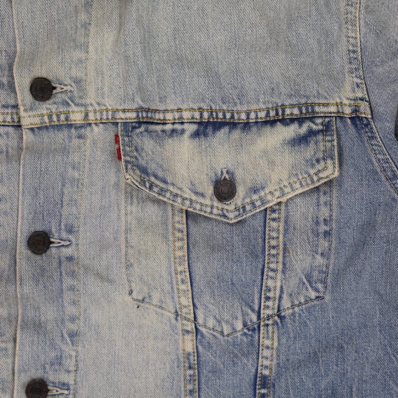 Levi's 70550 Vintage Light Blue Denim Trucker Jacket XXL Cotton Collared