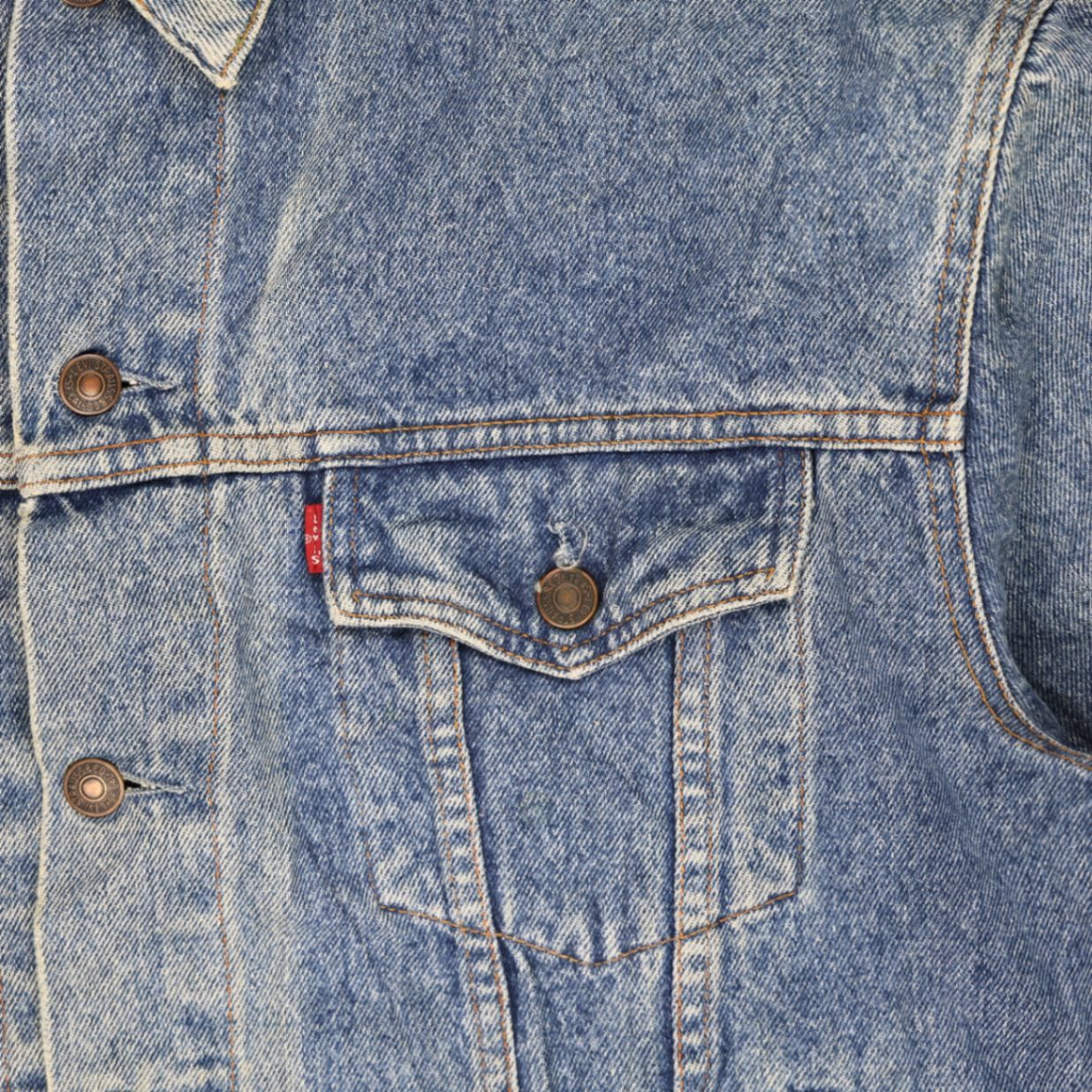 Levi's Vintage Blue Denim Trucker Jacket Men's Large Cotton