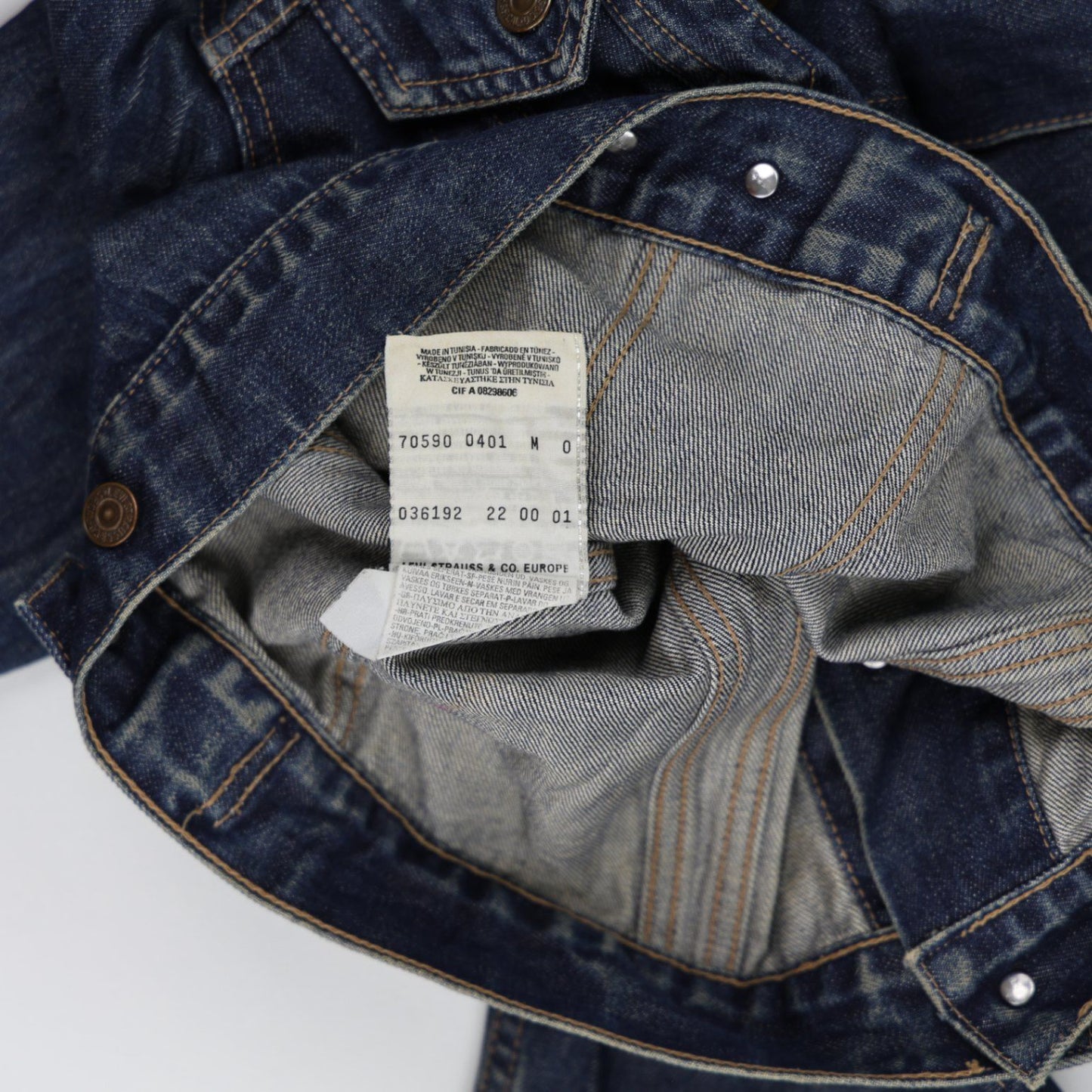 Levi's Vintage Denim Jacket 70590 Indigo Blue Medium 100% Cotton