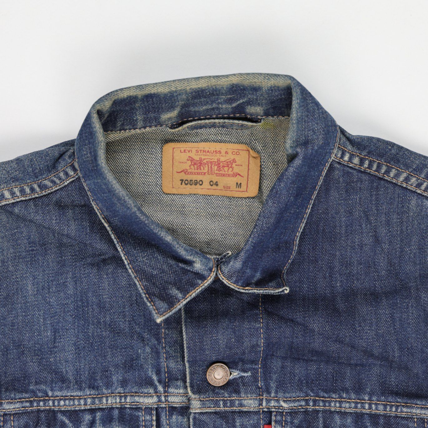 Levi's Vintage Denim Jacket 70590 Indigo Blue Medium 100% Cotton