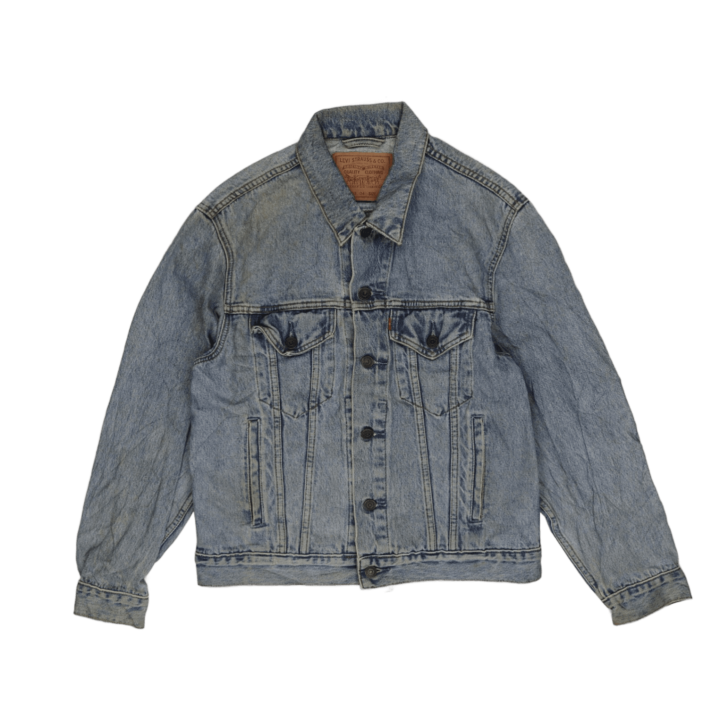Levi's Vintage Light Blue Denim Trucker Jacket Men's Small 100% Cotton Collared