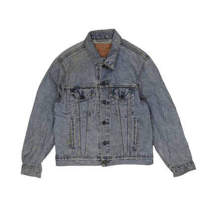 Levi's Vintage Light Blue Denim Trucker Jacket Men's Small 100% Cotton Collared