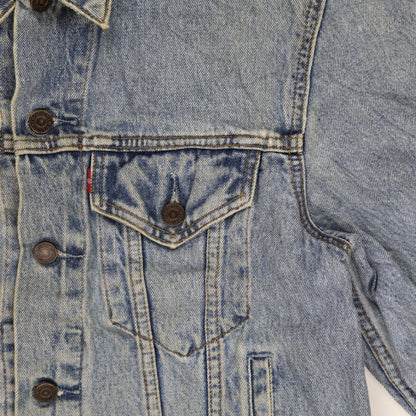 Levi's Vintage Light Blue Denim Trucker Jacket Men's Small 100% Cotton Collared