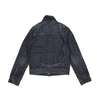 New Levi's Dark Wash Denim Trucker Jacket Size S Collared Men's