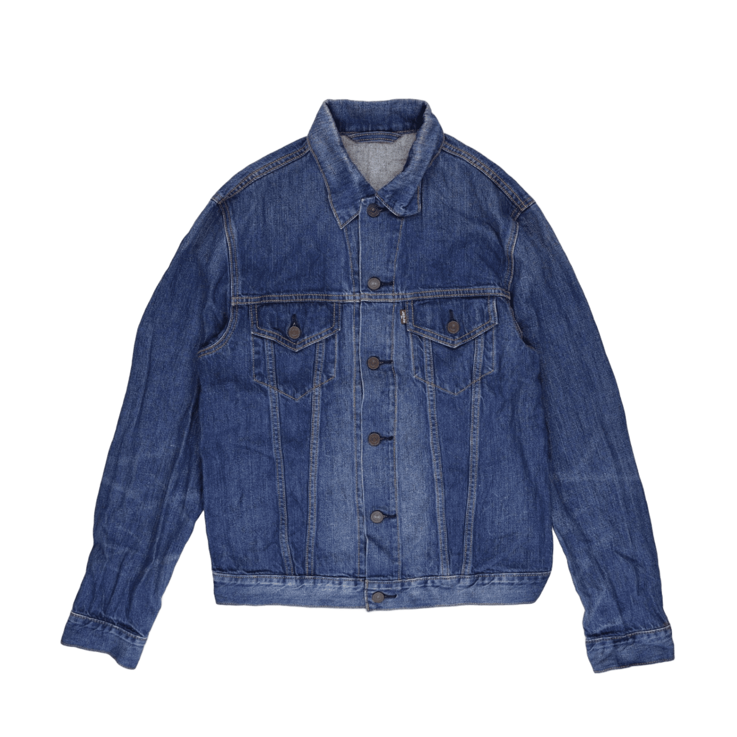 Levi's Vintage Blue Denim Jacket Medium 100% Cotton Collared
