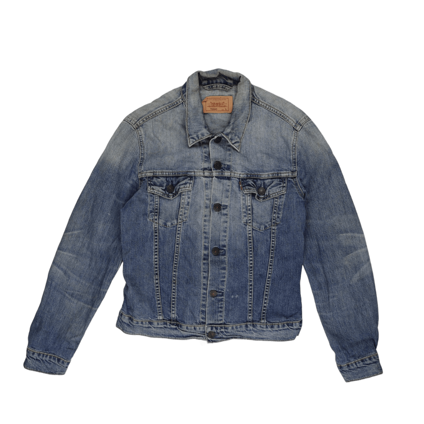 Levi's 70590 Vintage Light Blue Denim Trucker Jacket Large 100% Cotton
