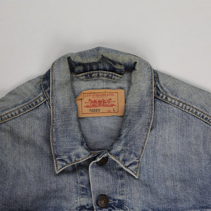 Levi's 70590 Vintage Light Blue Denim Trucker Jacket Large 100% Cotton