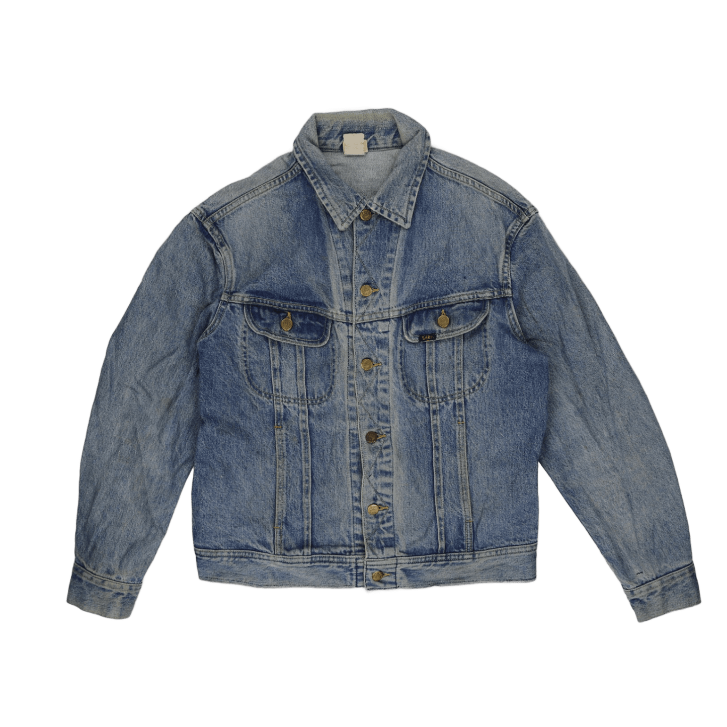 Lee Vintage Blue Denim Jacket Large Cotton Denim Collared