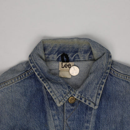 Lee Vintage Blue Denim Jacket Large Cotton Denim Collared