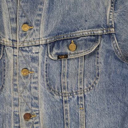 Lee Vintage Blue Denim Jacket Large Cotton Denim Collared