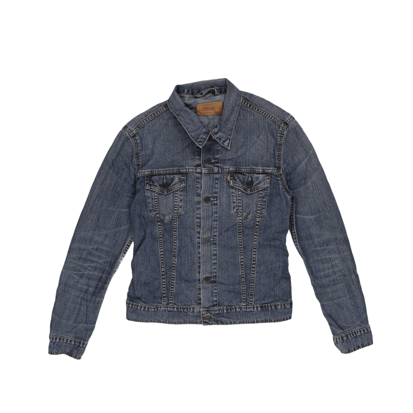 Levi Strauss & Co Vintage Women's Medium Blue Denim Trucker Jacket Cotton