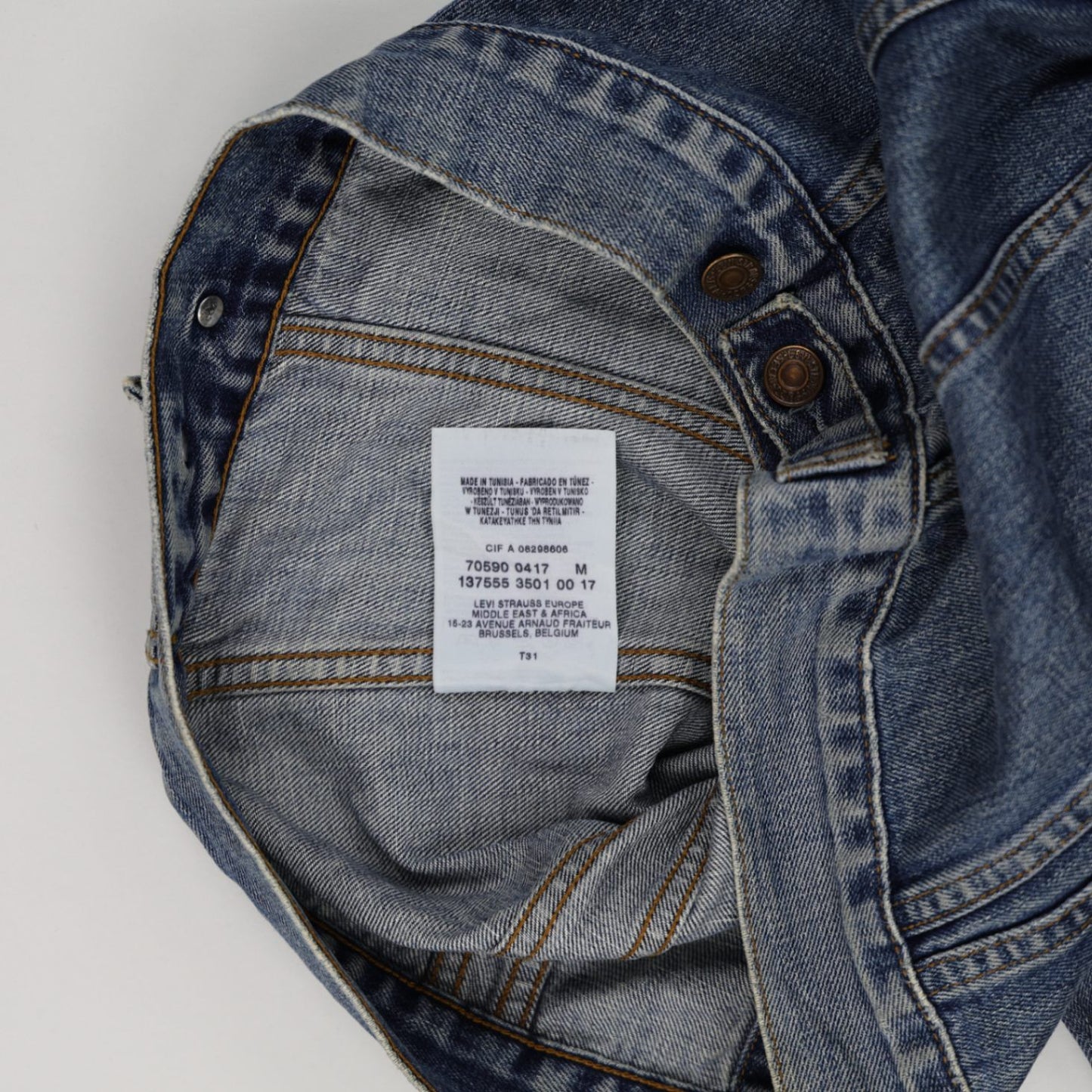 Levi's Vintage Medium Denim Trucker Jacket Blue Cotton Womens