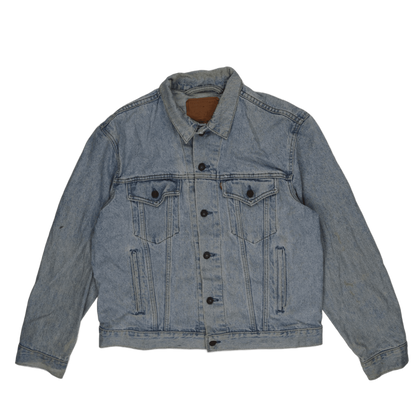 Levi's Vintage Light Blue Denim Trucker Jacket Size L 100% Cotton