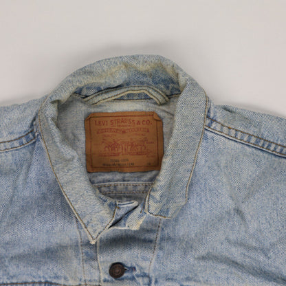 Levi's Vintage Light Blue Denim Trucker Jacket Size L 100% Cotton