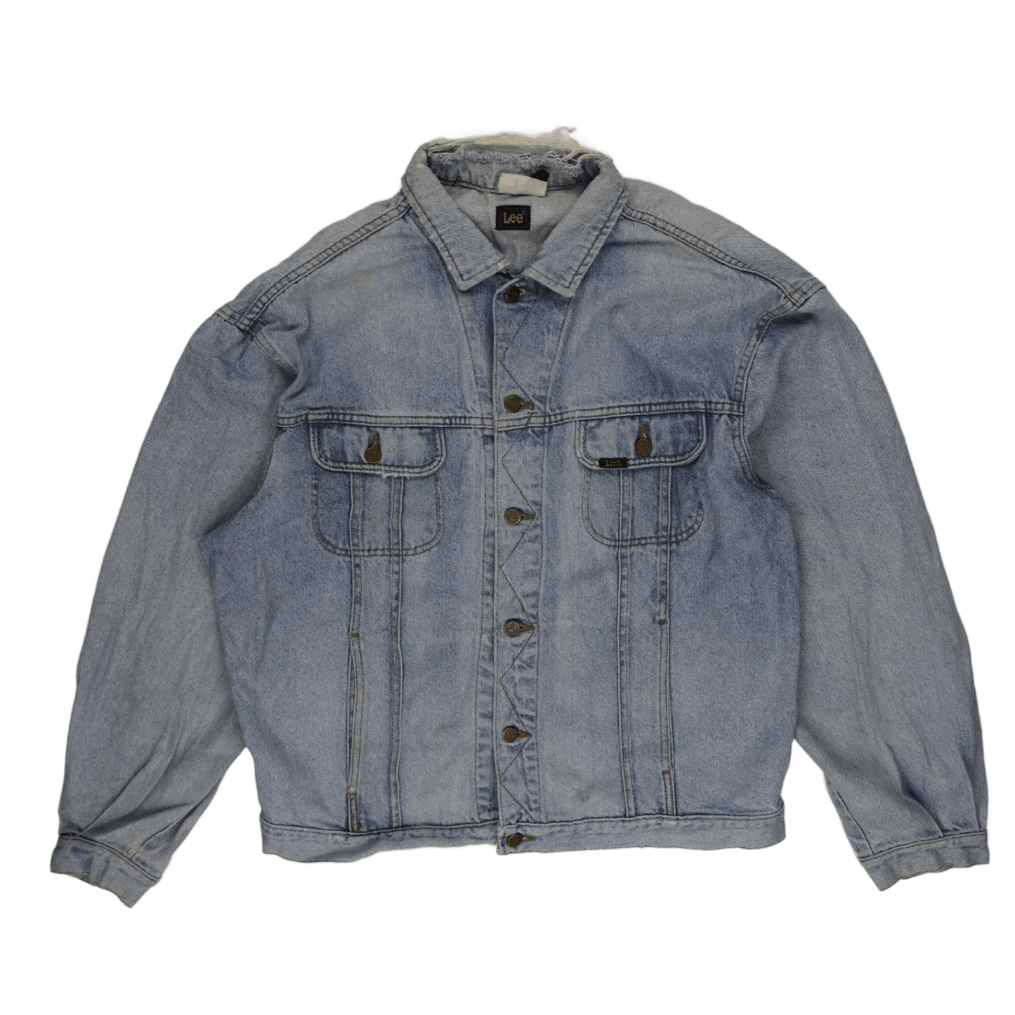 Lee Vintage Light Blue Denim Jacket Men Large Cotton